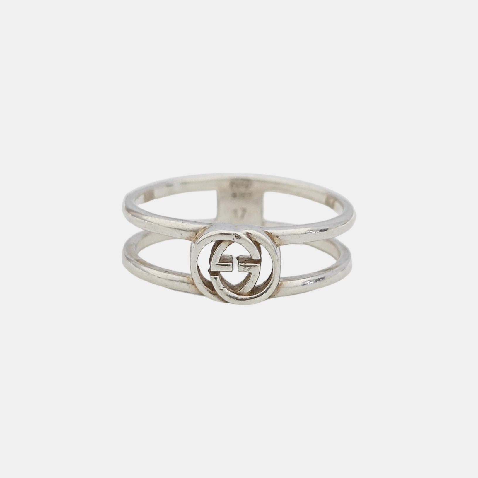 Interlocking G 925 Sterling Silver Ring HK 17