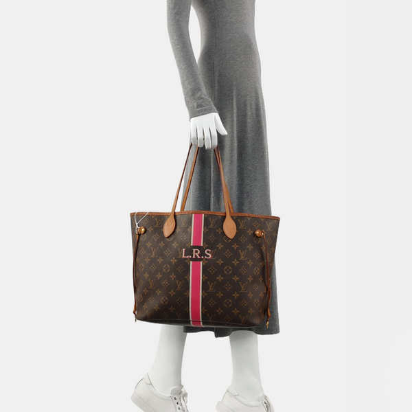 NEVERFULL MM Monogram Coated Canvas Brown