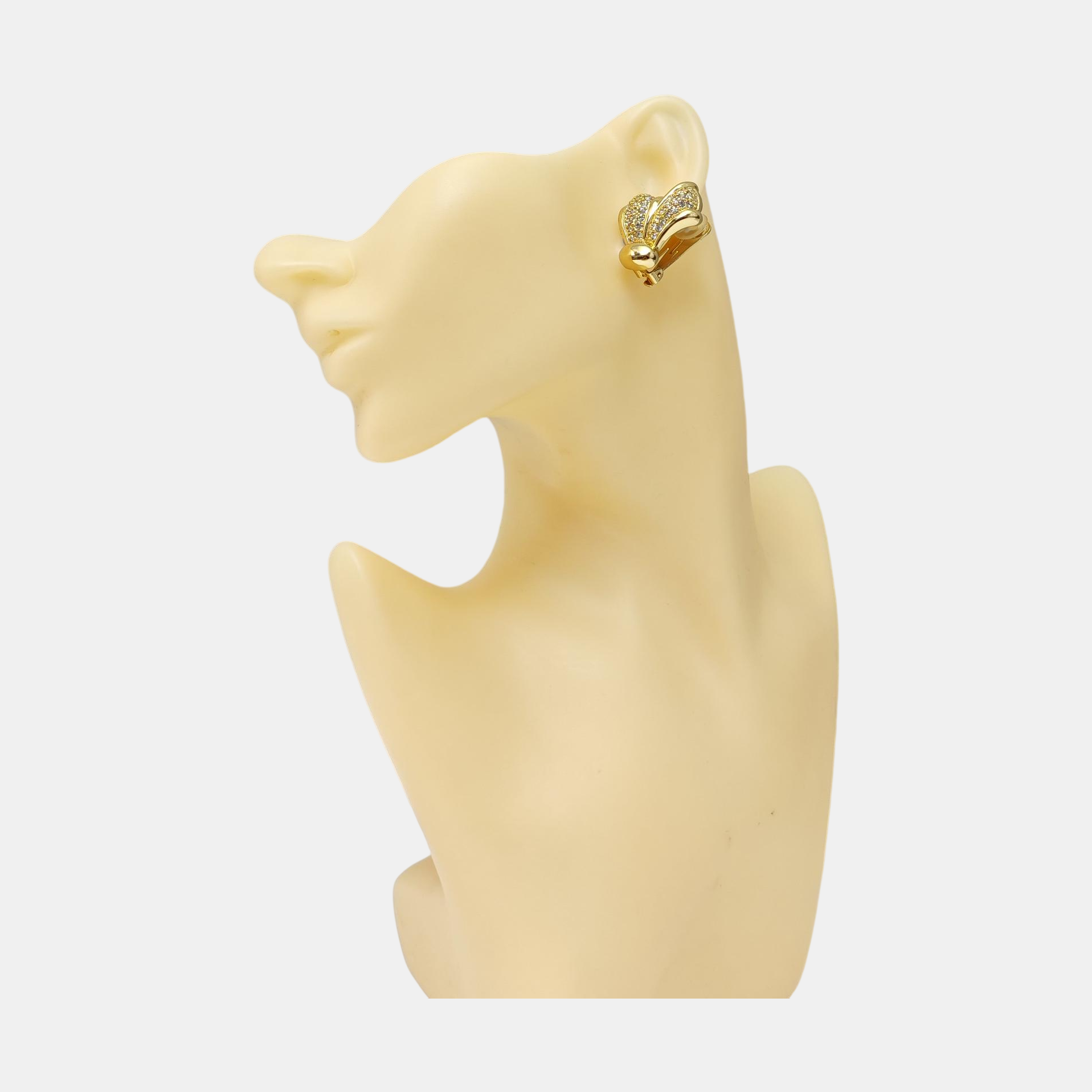 Metal Gold Clip On Earrings
