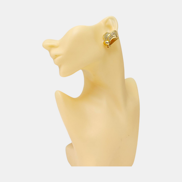Metal Gold Clip On Earrings