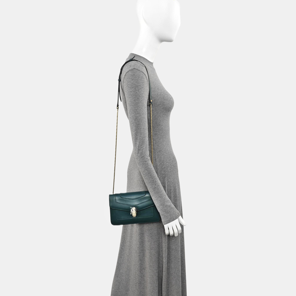 SERPENTI FOREVER Small Calfskin Green