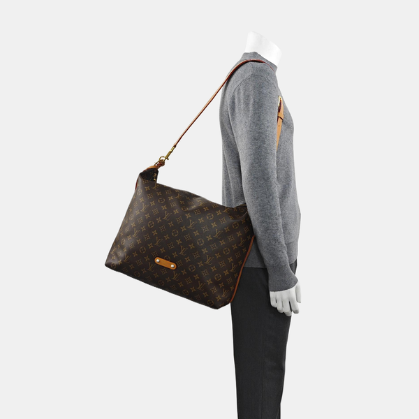 Monogram Coated Canvas Shoulder Bag GM Brown