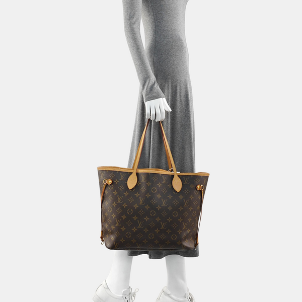 NEVERFULL MM Monogram Coated Canvas Brown