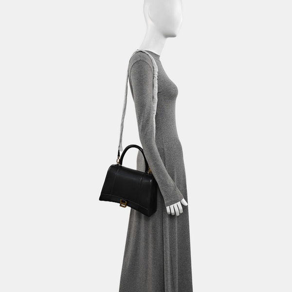 Hourglass Small Calfskin Black