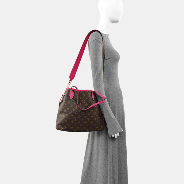 NEVERFULL INSIDE OUT MM Monogram Coated Canvas Brown