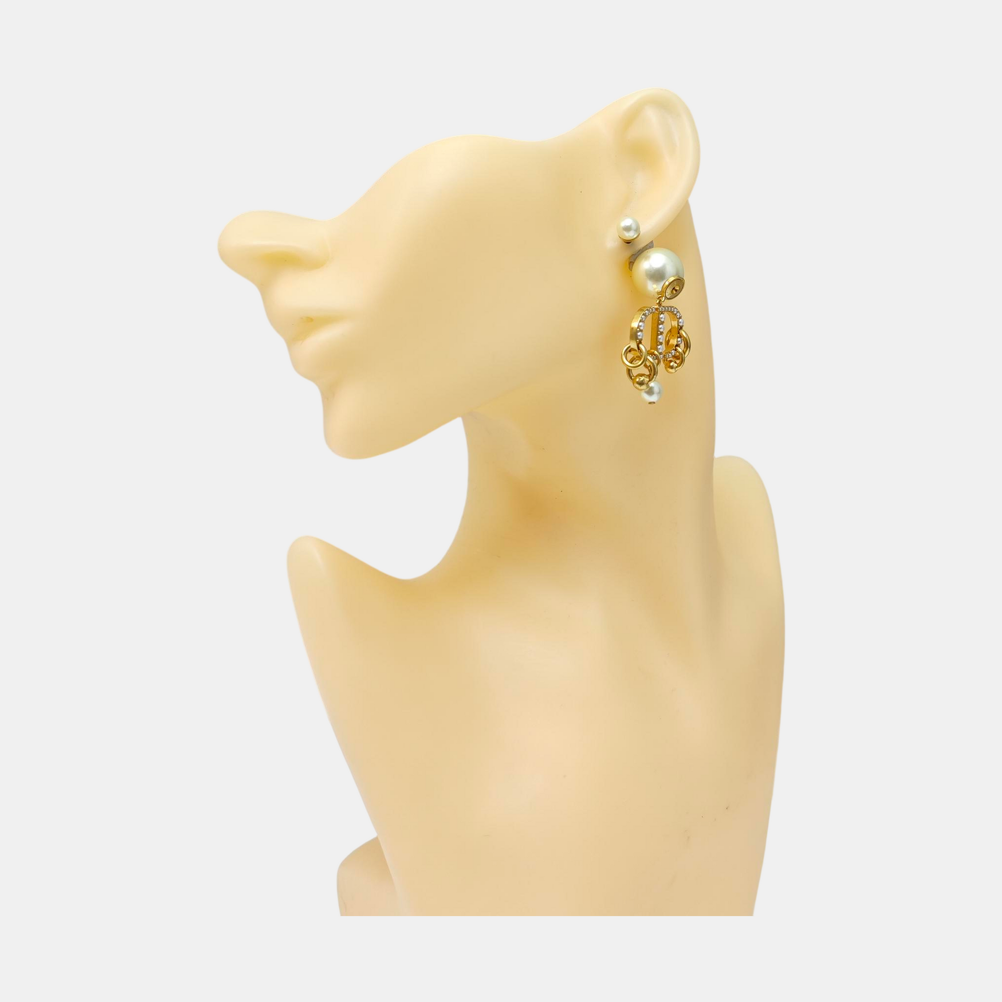 Metal White Stud Earrings