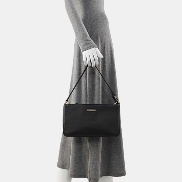 Calfskin Top Handle Bag Black
