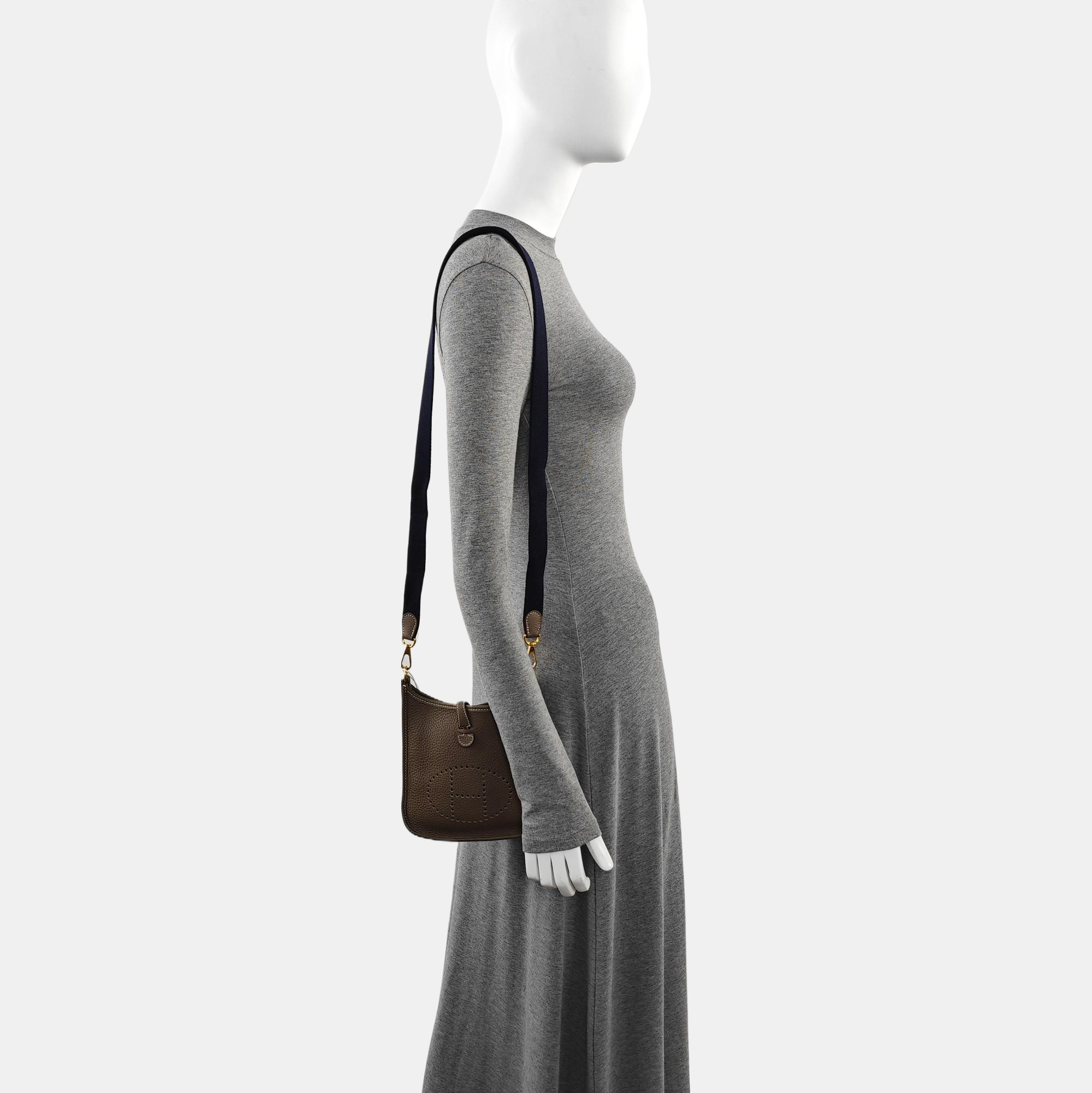 Authenticated pre-owned  Evelyne TPM Clemence Grey - Shoulder Bag at Looply