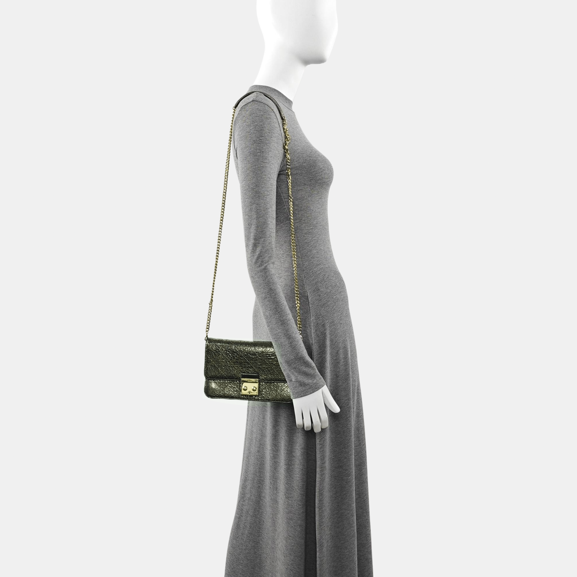 Cannage Calfskin Green
