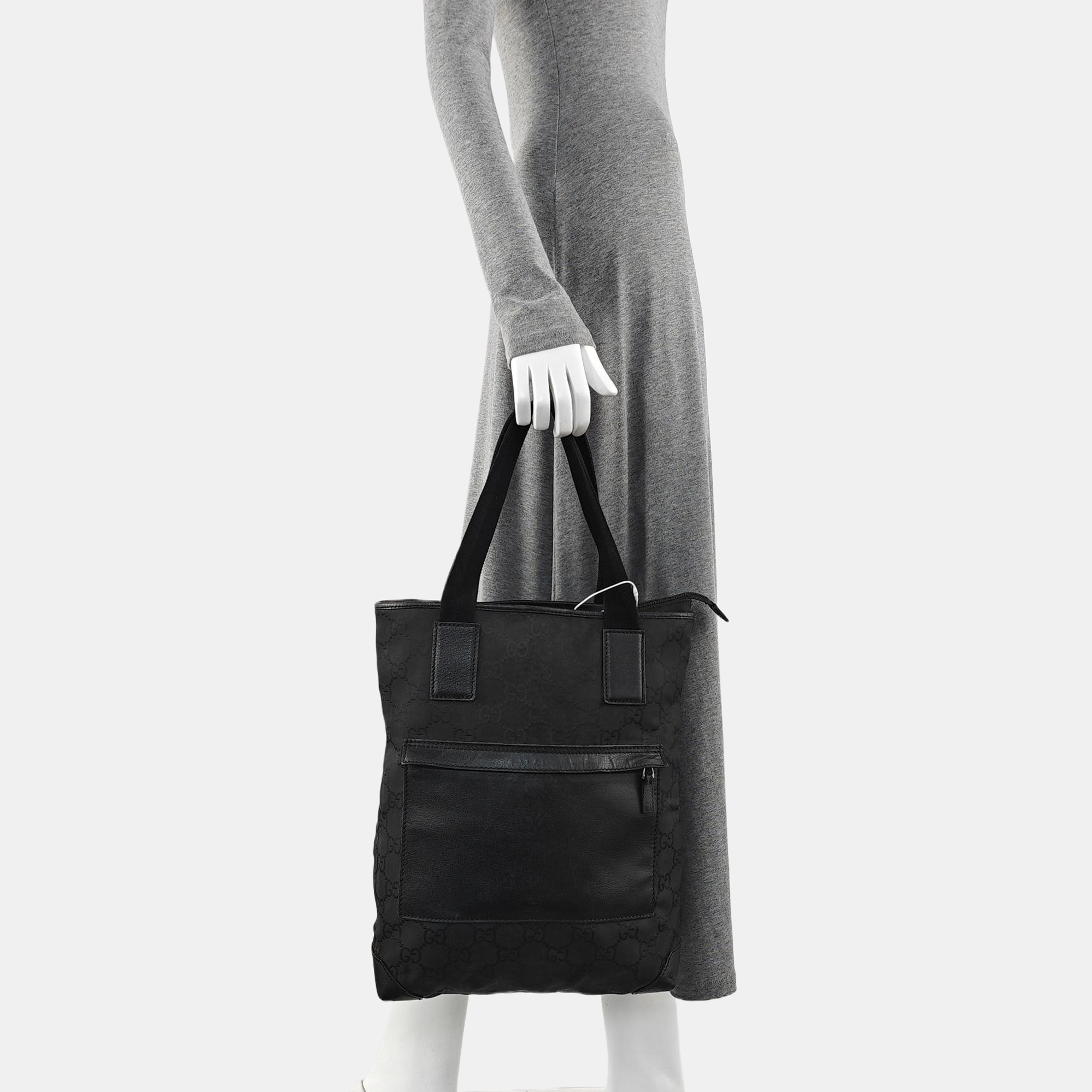 Monogram Canvas Tote Bag Black