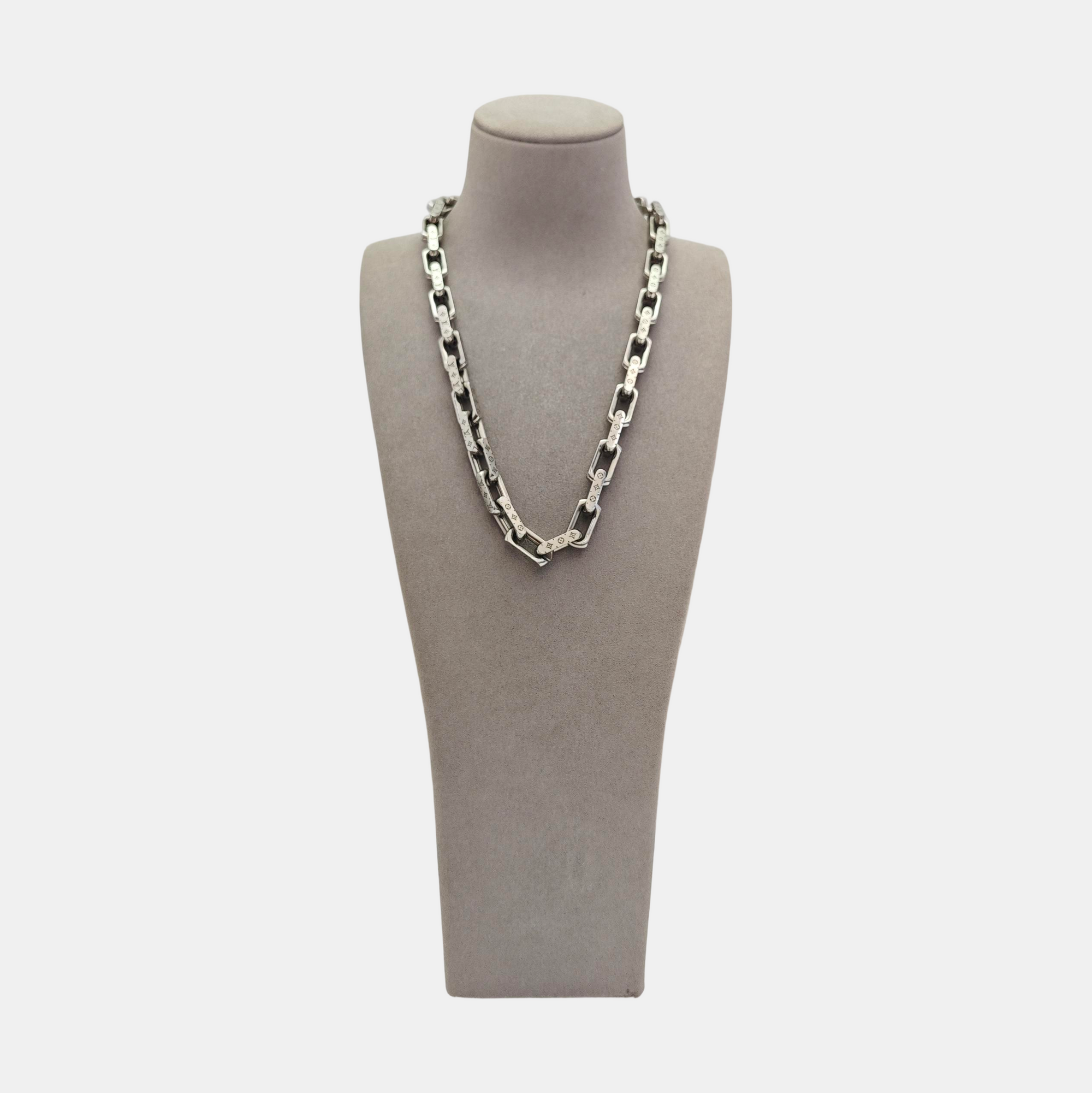 MONOGRAM CHAIN Metal Silver Necklace
