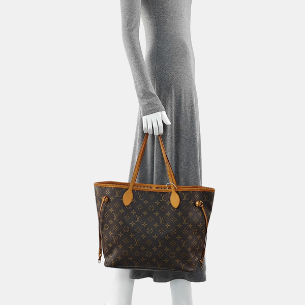 NEVERFULL MM Monogram Coated Canvas Brown