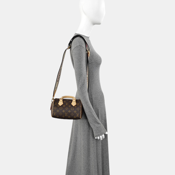 SPEEDY 20 Monogram Coated Canvas Brown
