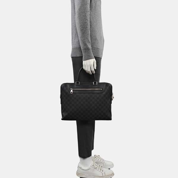 PORTE-DOCUMENTS Damier Graphite Coated Canvas Black