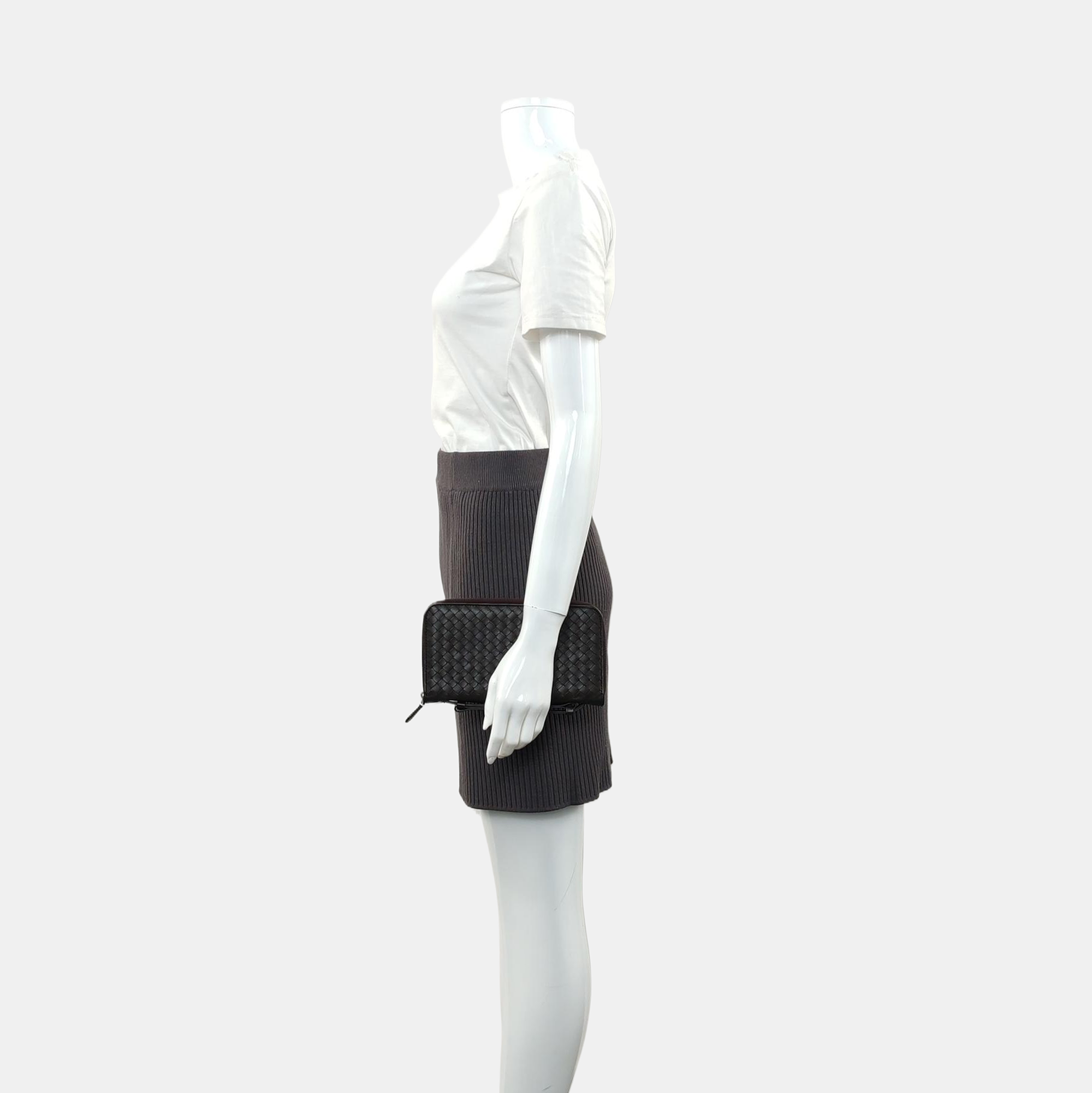Calfskin Top Handle Bag Brown