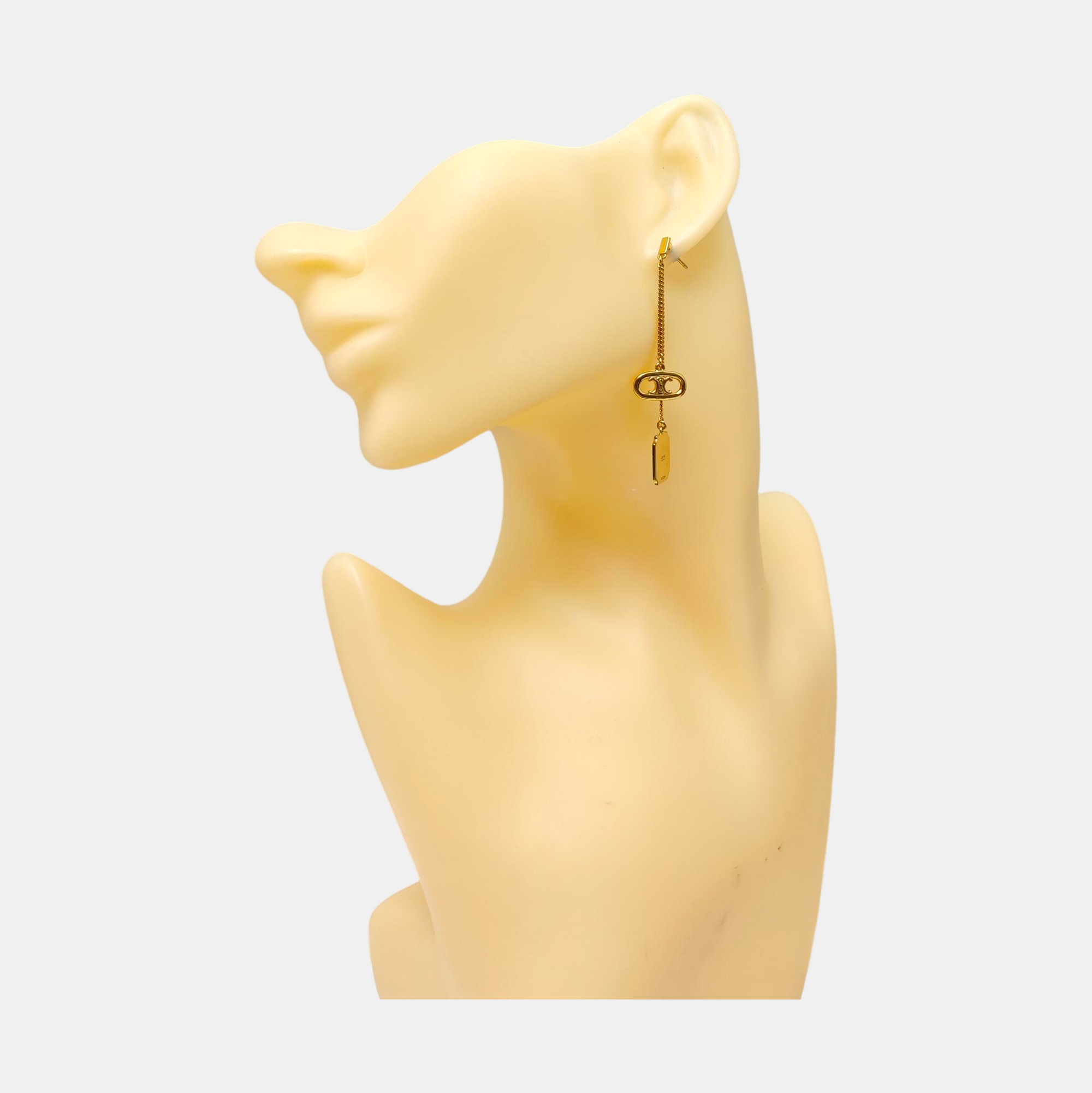 MAILLON TRIOMPHE Brass Gold Stud Earrings
