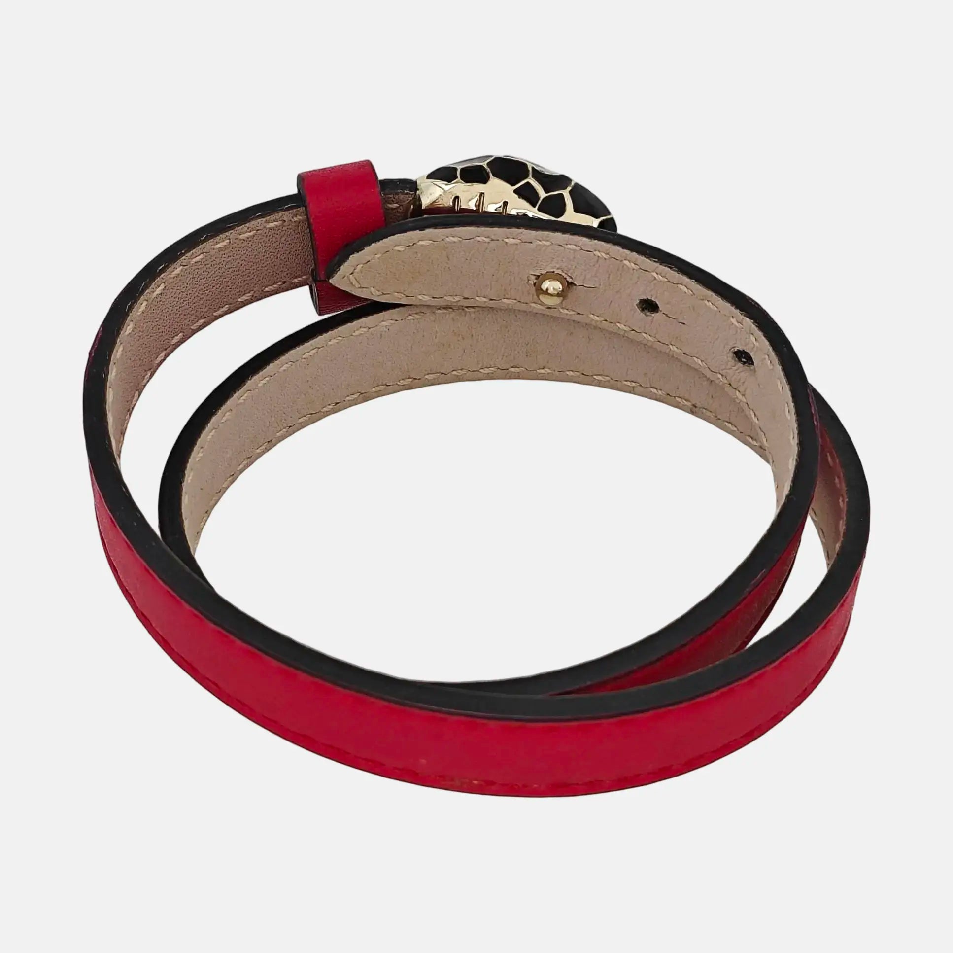 SERPENTI Brass Red Bracelet