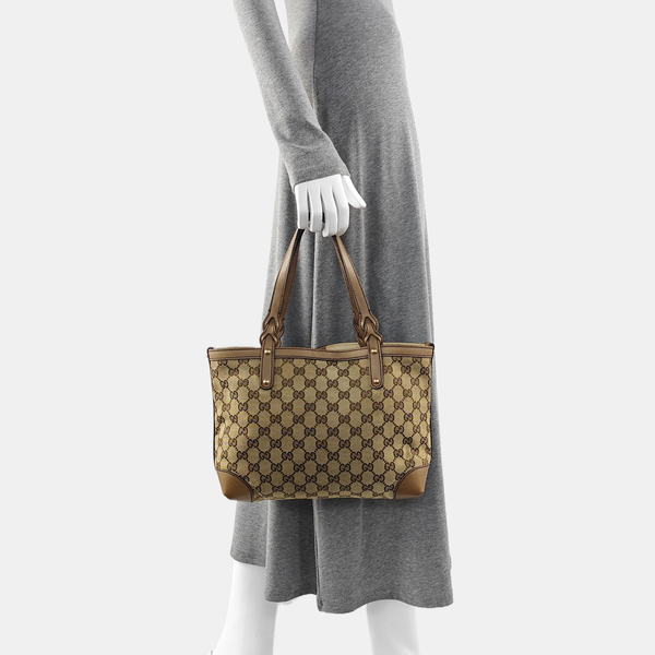Monogram Canvas Shoulder Bag Brown