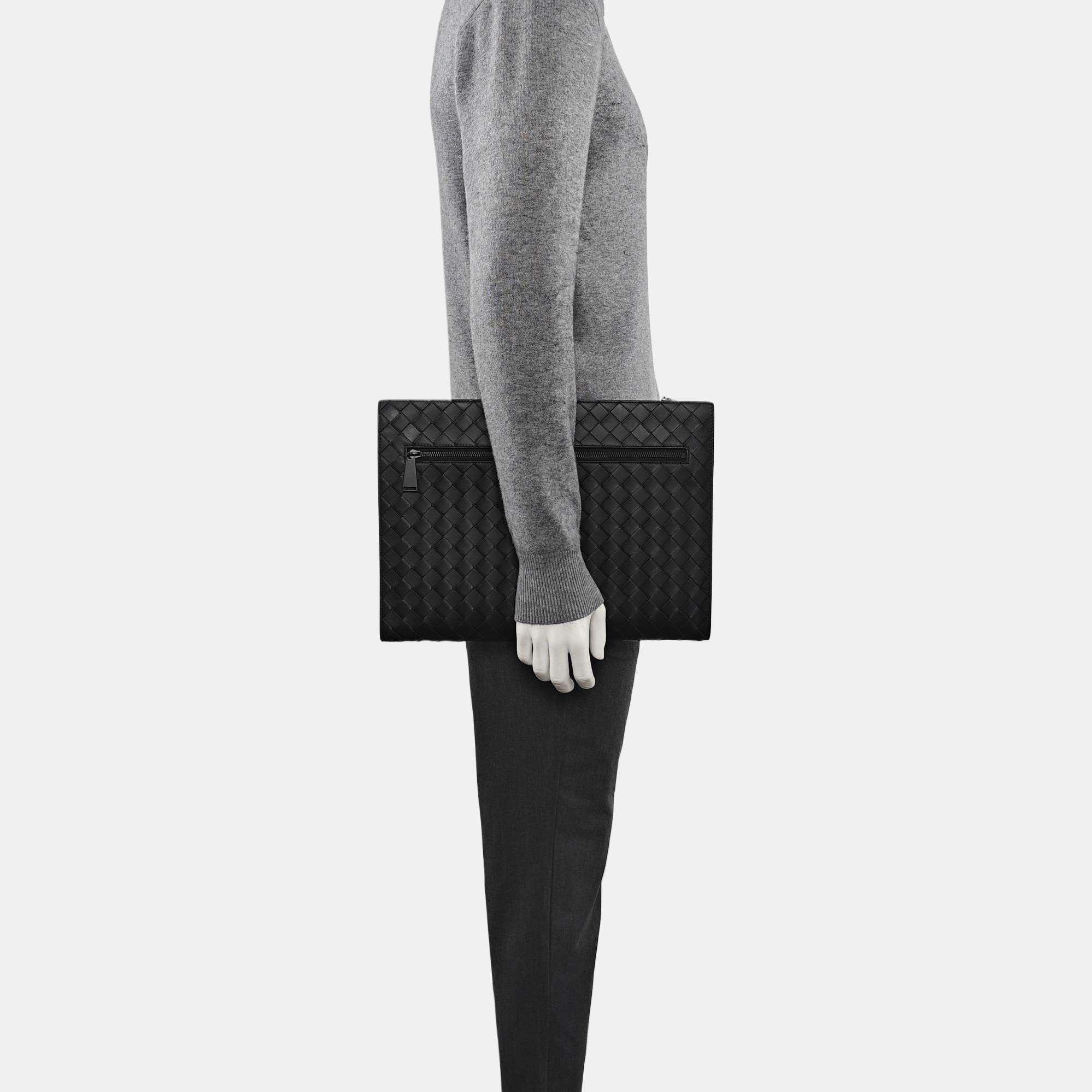 Calfskin Clutch Small Black