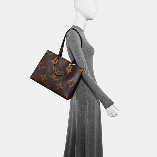 ONTHEGO MM Monogram Coated Canvas Brown