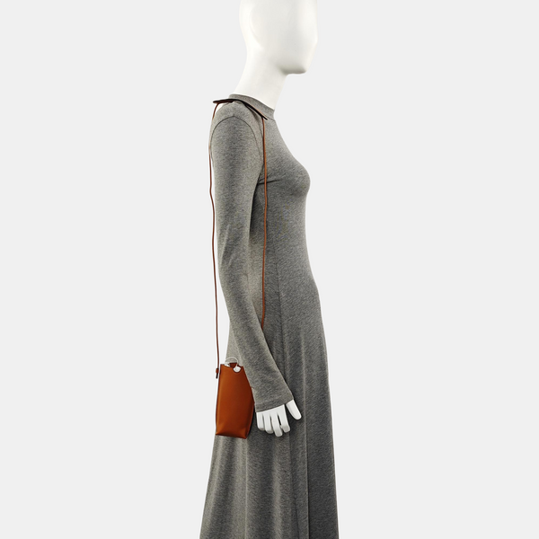 Calfskin Crossbody Bag Brown