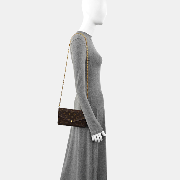 FÉLICIE Monogram Coated Canvas Brown