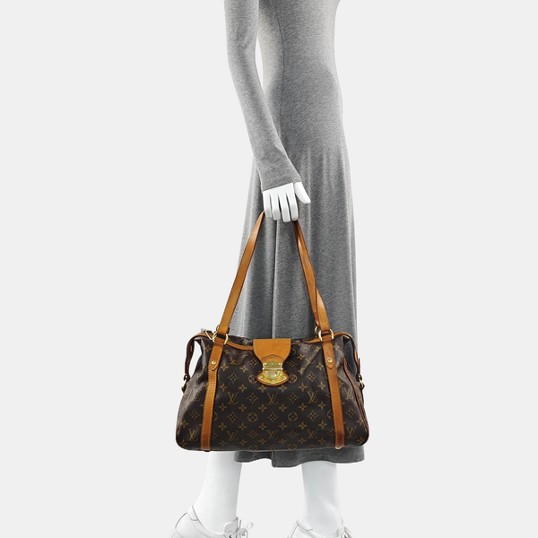 STRESA Monogram Coated Canvas Brown