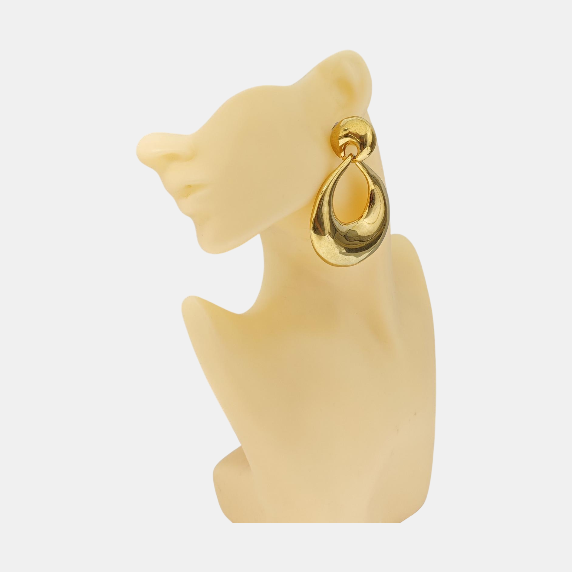 Metal Gold Clip On Earrings