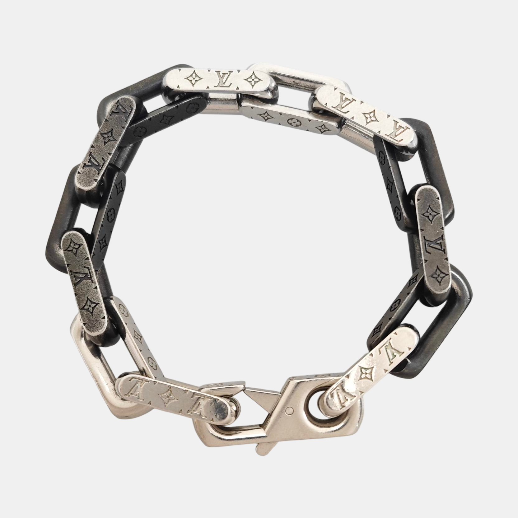 MONOGRAM CHAIN Metal Silver Bracelet