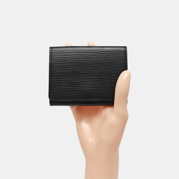 ENVELOPPE Epi Black Card Holder