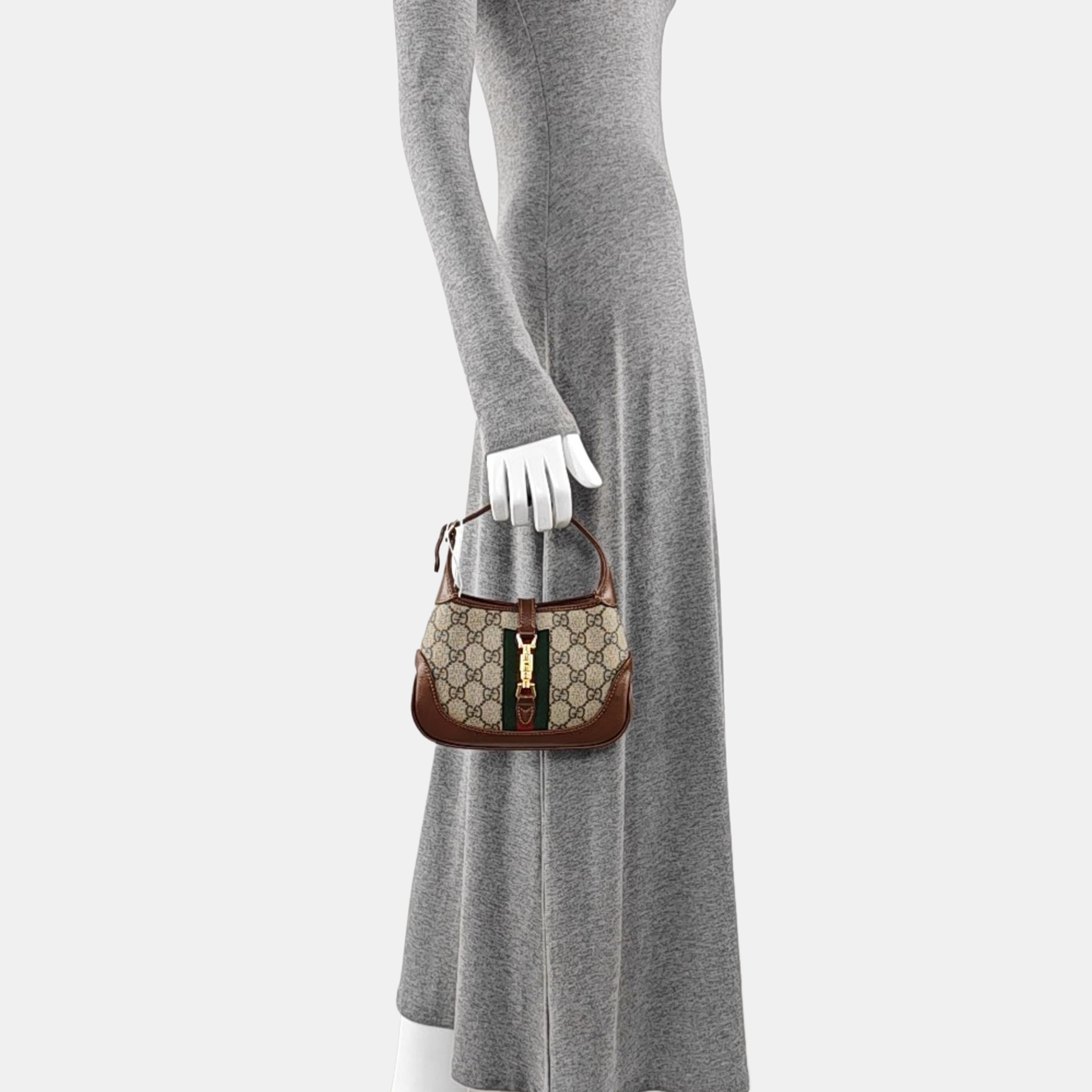 Jackie 1961 Mini Monogram Coated Canvas Beige