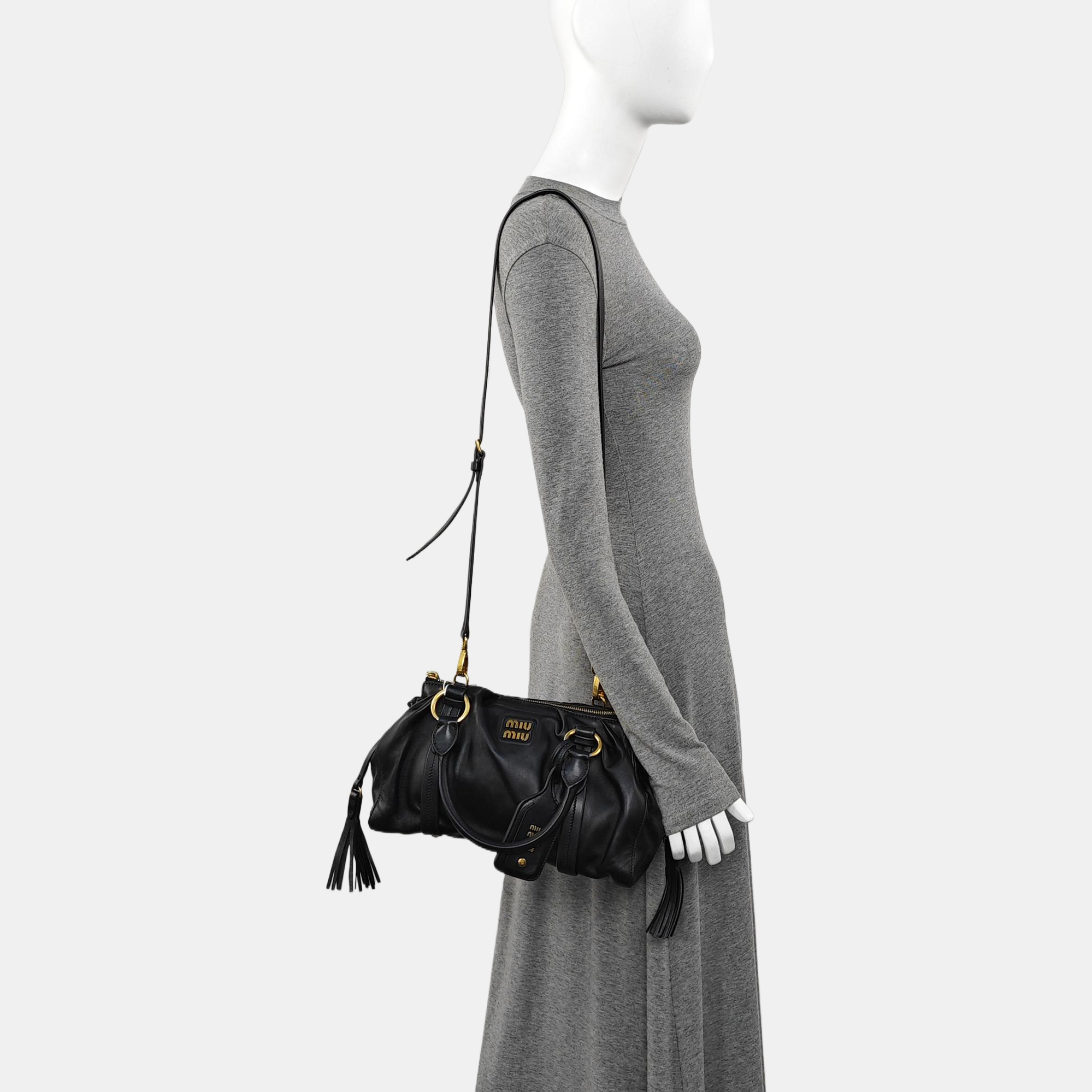 Lambskin Shoulder Bag Black