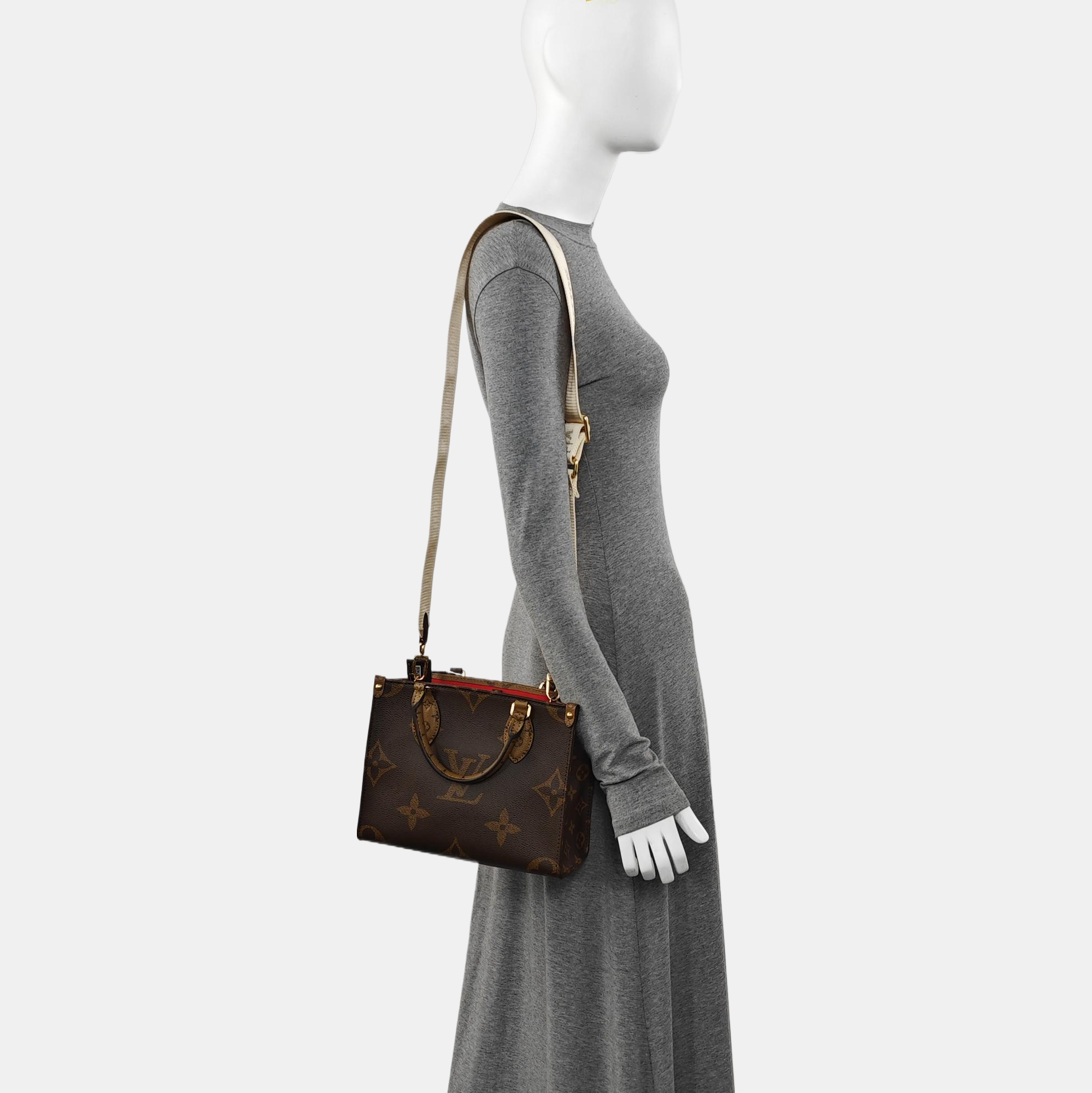 ONTHEGO PM Monogram Coated Canvas Brown