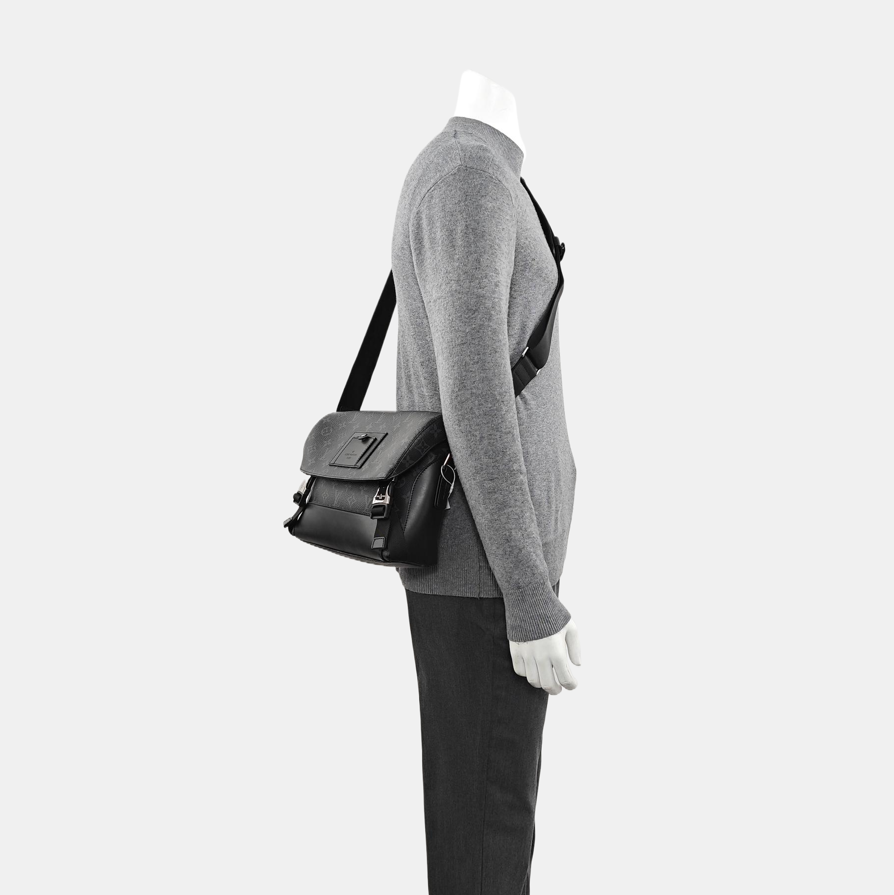 VOYAGER PM Monogram Coated Canvas Black
