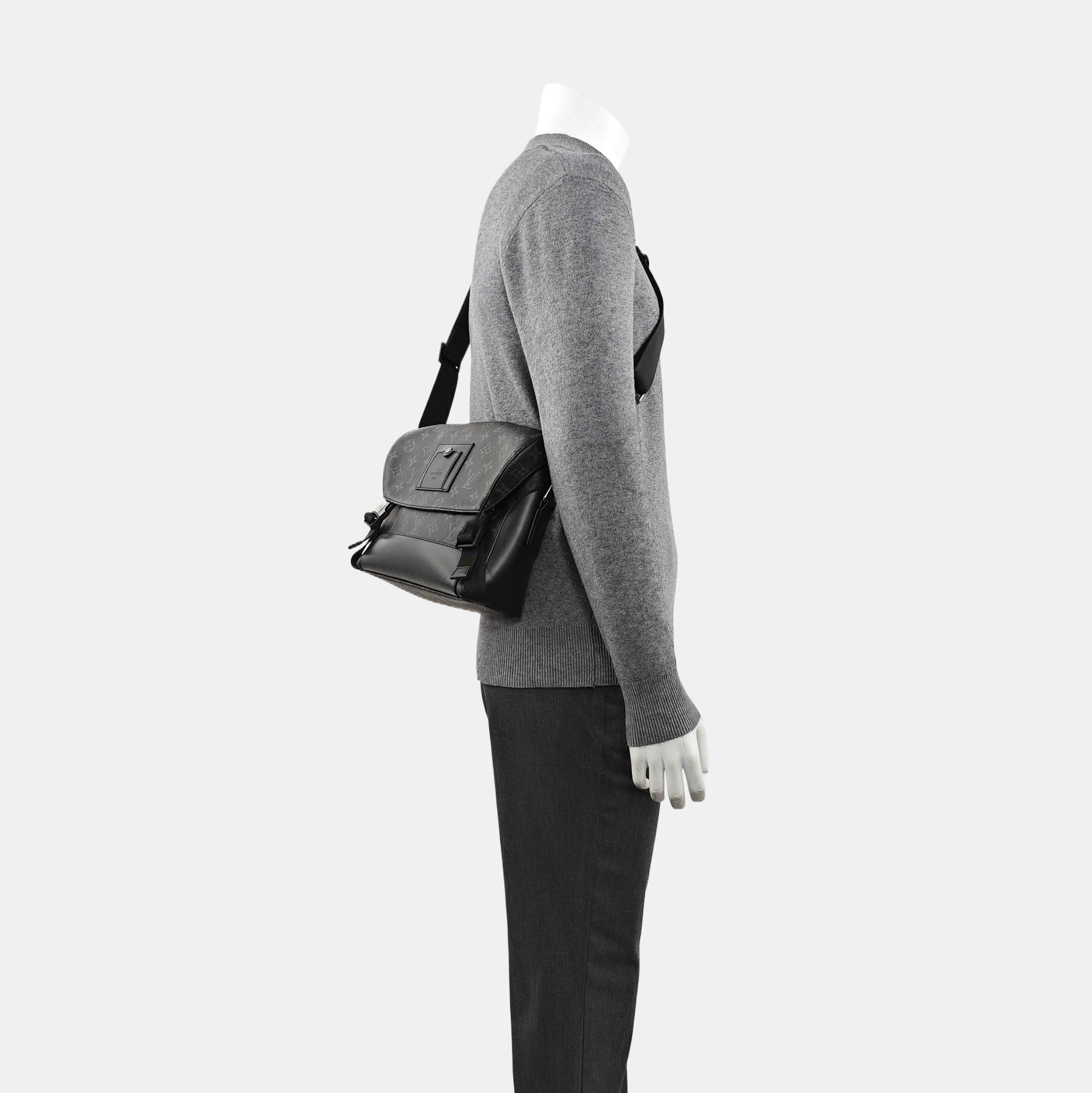 VOYAGER PM Monogram Coated Canvas Black
