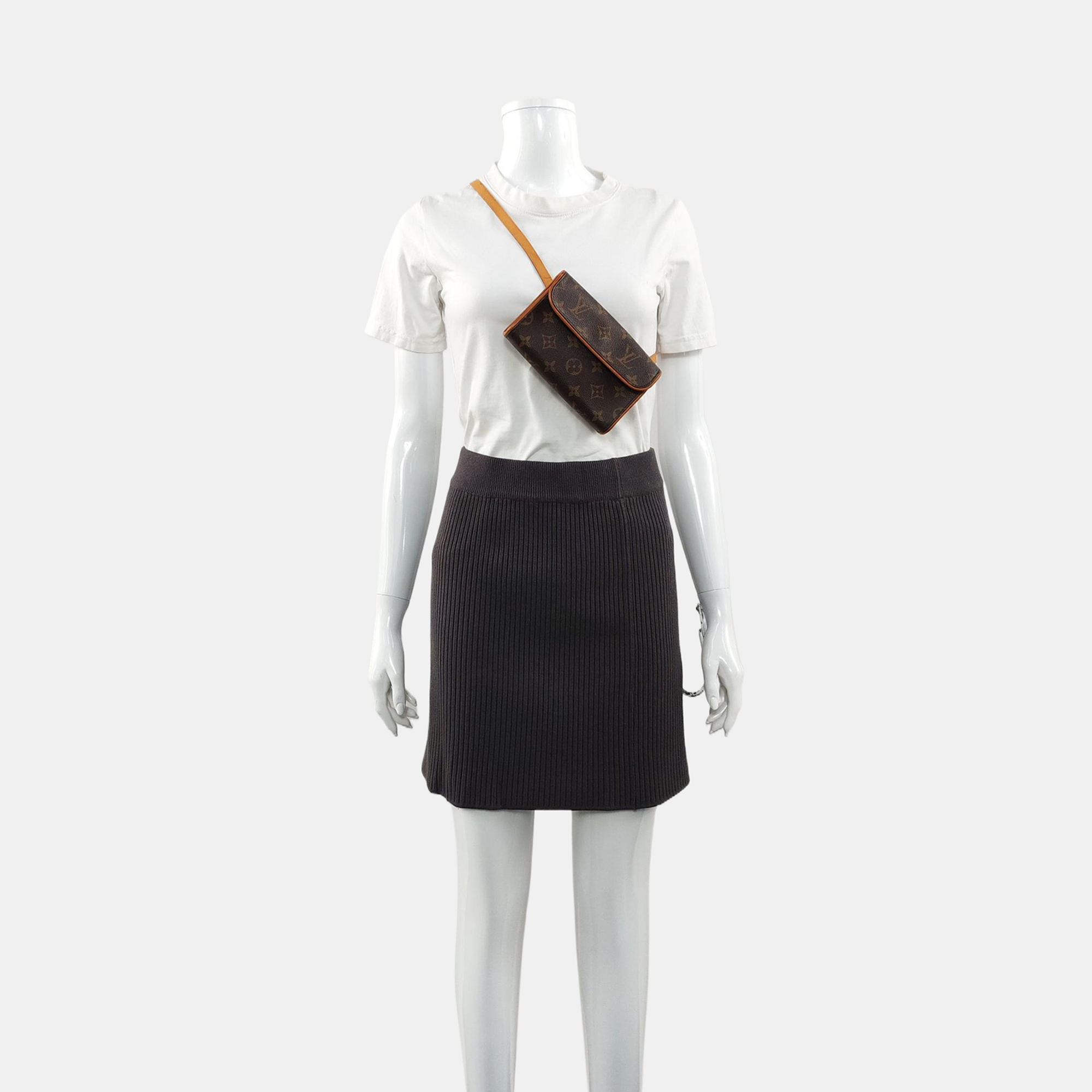 FLORENTINE Monogram Coated Canvas Brown