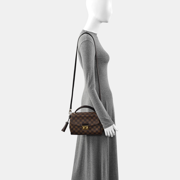 CROISETTE Damier Ebene Coated Canvas Brown