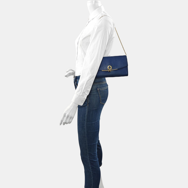 Gancini Calfskin Blue