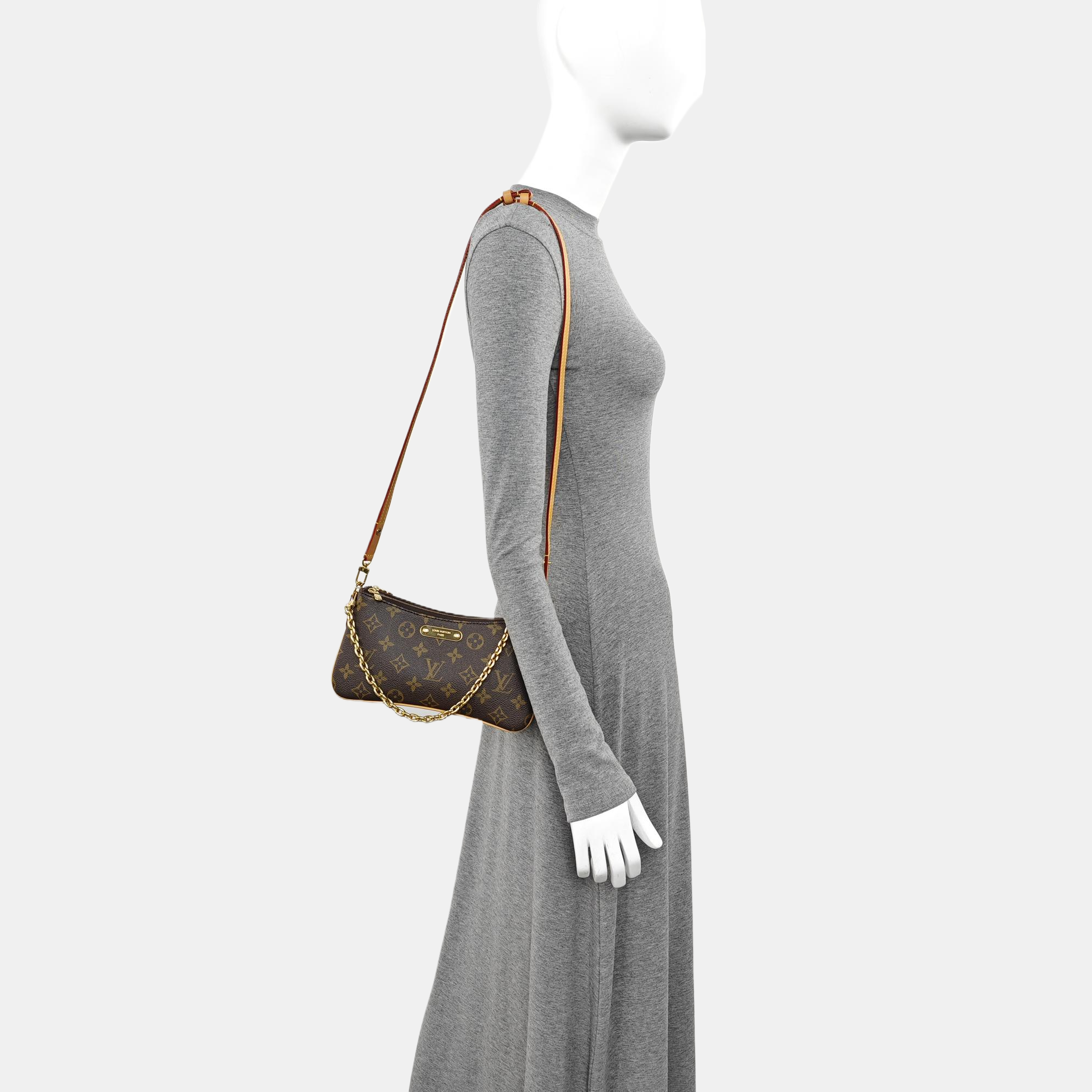 LIV POCHETTE Monogram Coated Canvas Brown