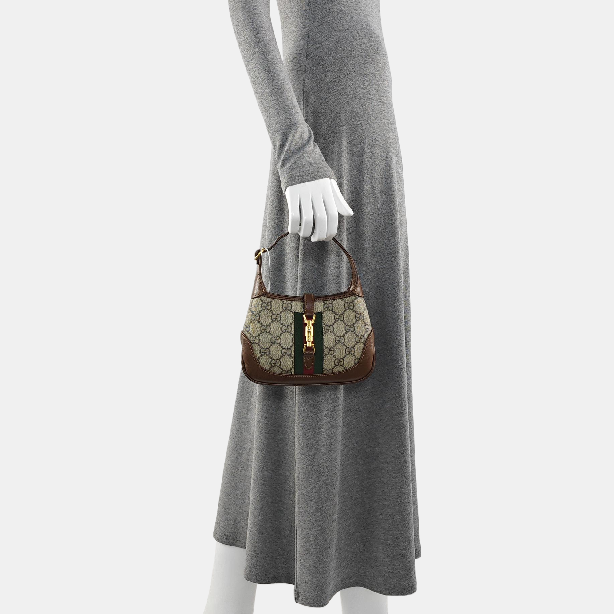 Jackie 1961 Mini Monogram Coated Canvas Beige