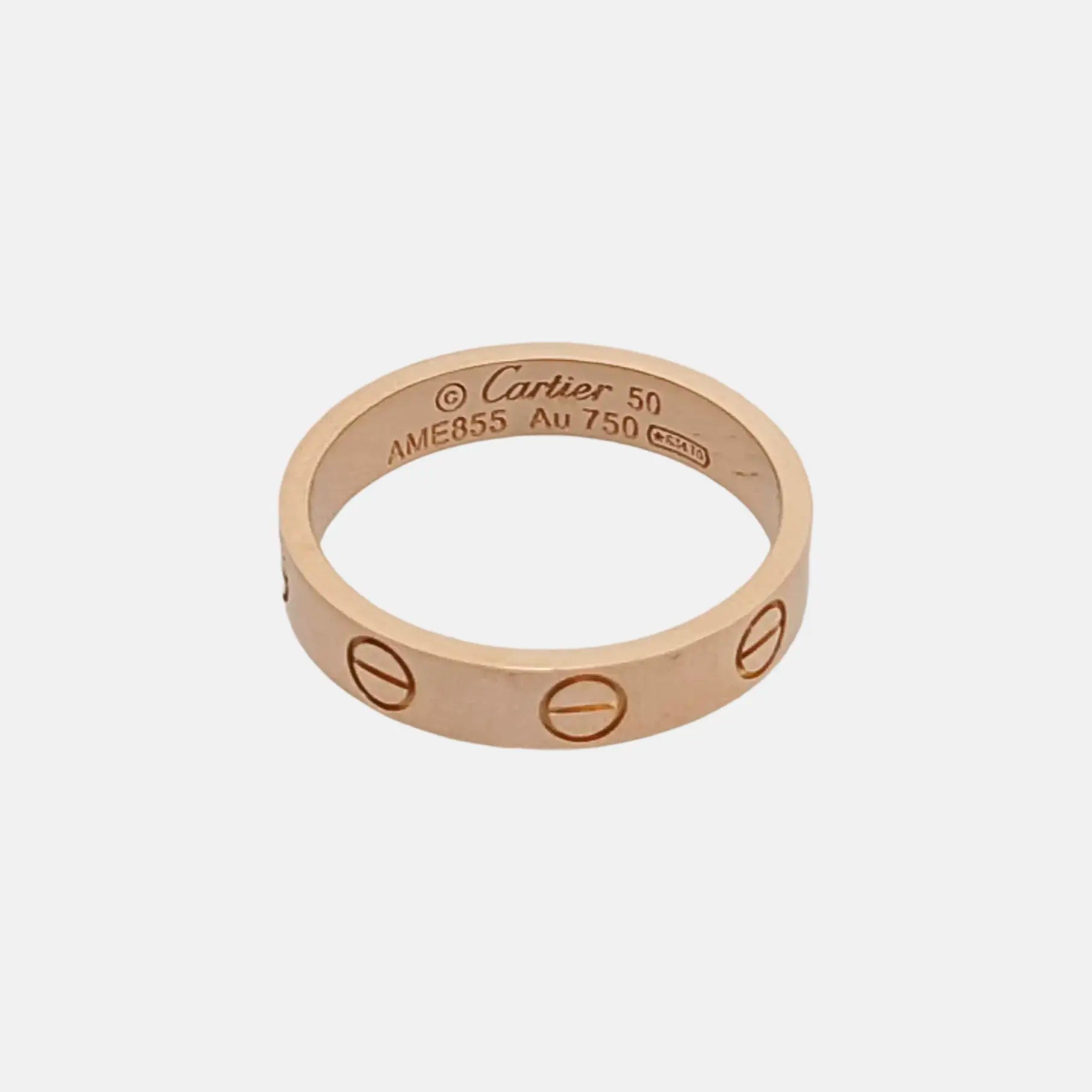 LOVE 18k Rose Gold Ring EU 50