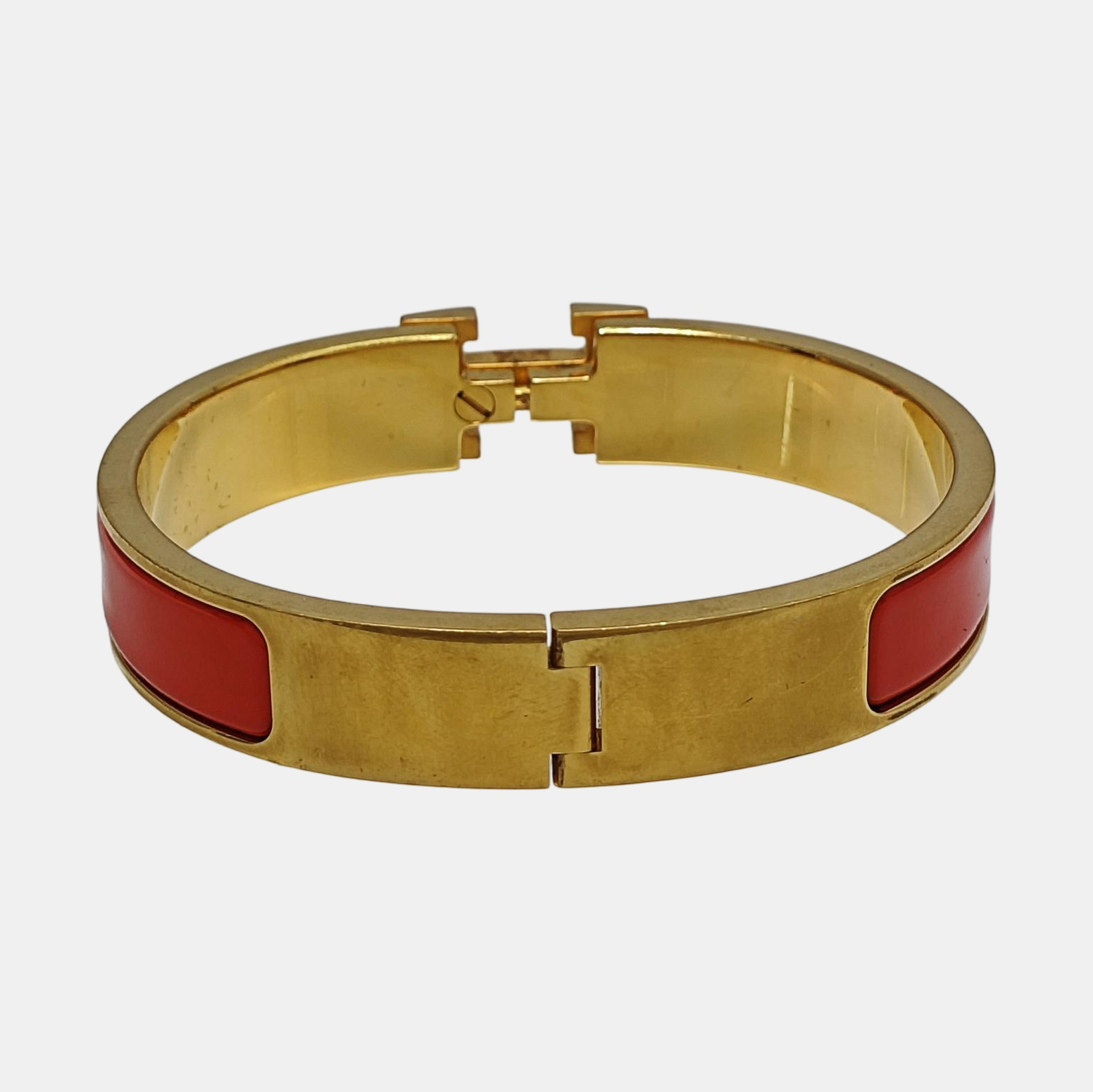 Clic H Metal Orange Bangle