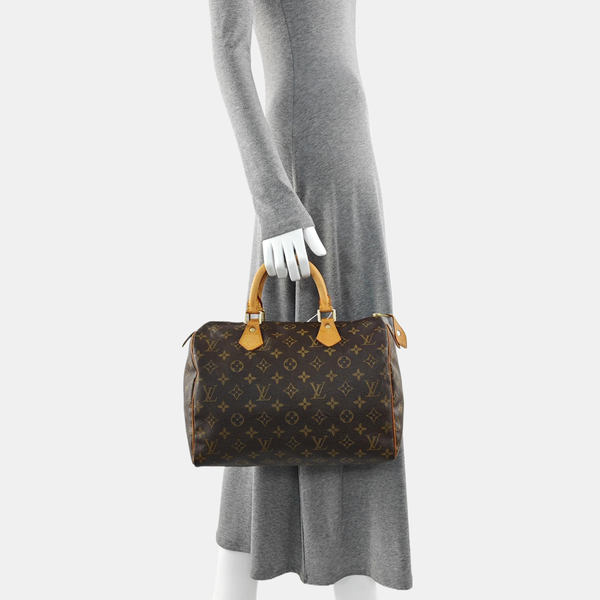 SPEEDY 30 Monogram Coated Canvas Brown
