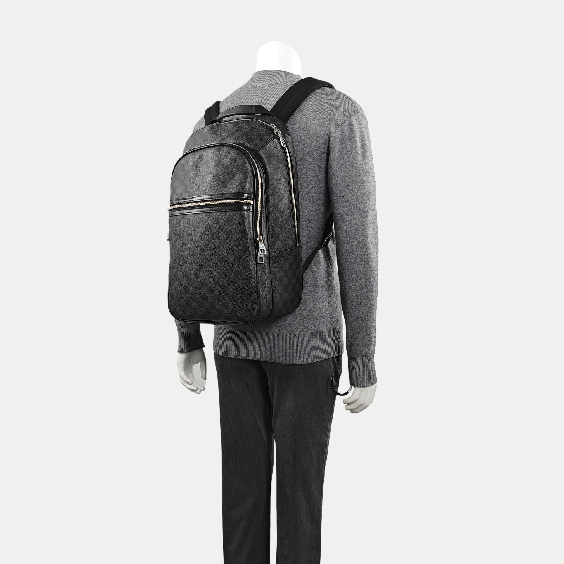 MICHAEL Damier Graphite Coated Canvas Gray