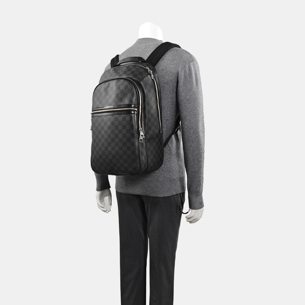 MICHAEL Damier Graphite Coated Canvas Gray