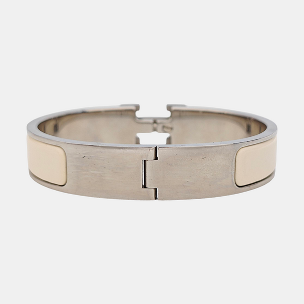 Clic H Metal Silver Bangle