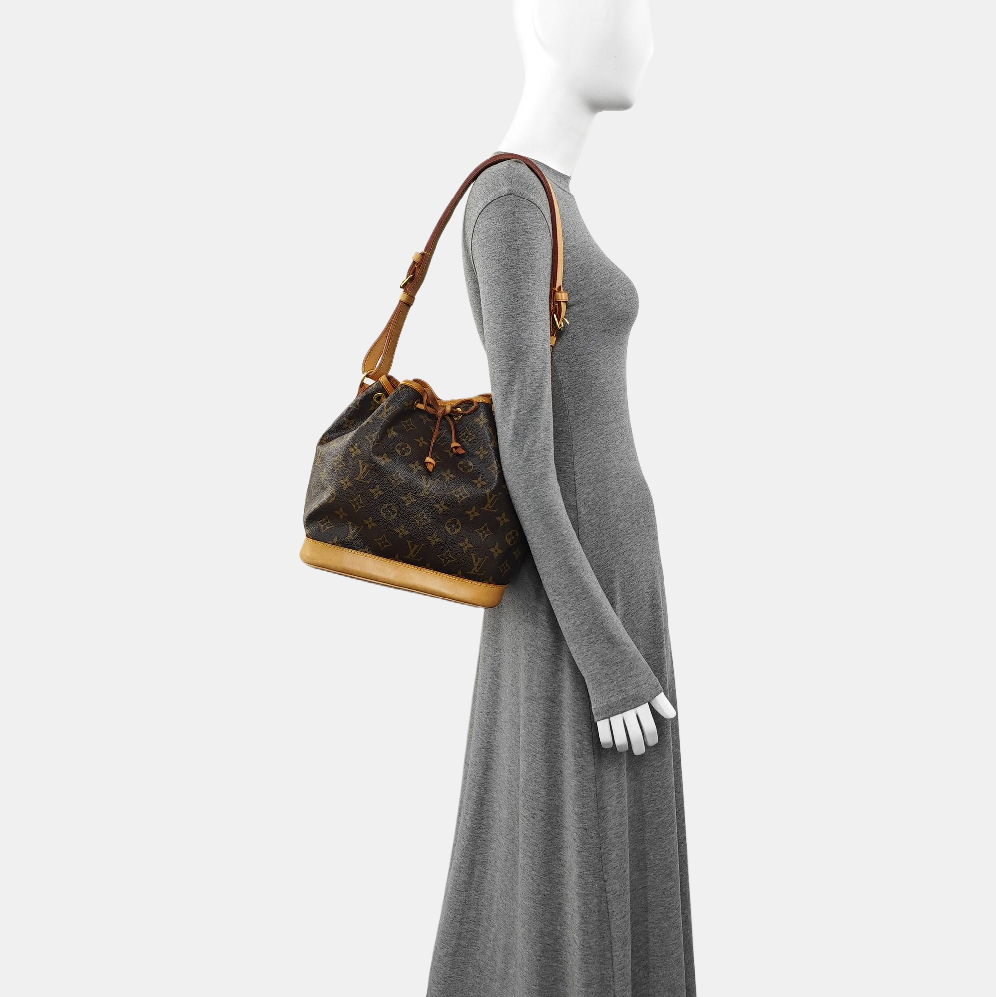 NOÉ MM Monogram Coated Canvas Brown