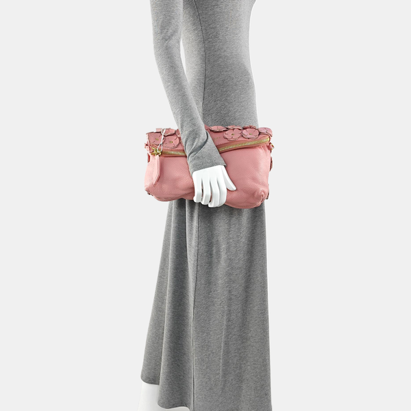 Leather Tote Bag Pink