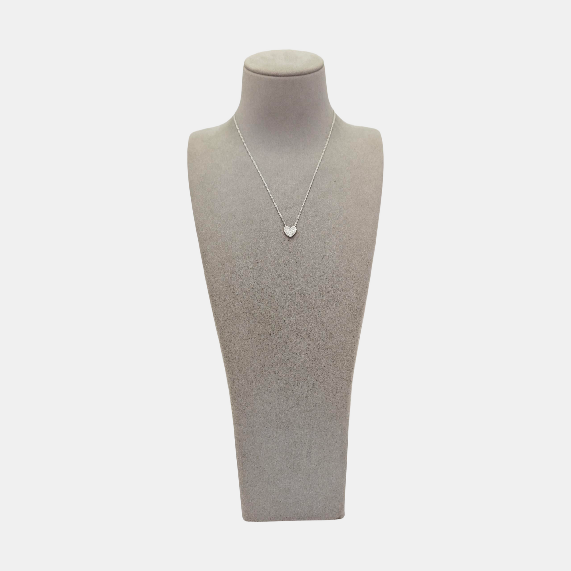 Tiffany Cobblestone 18k White Gold Silver Necklace