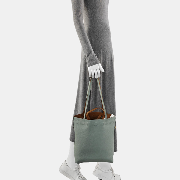 Leather Tote Bag Green